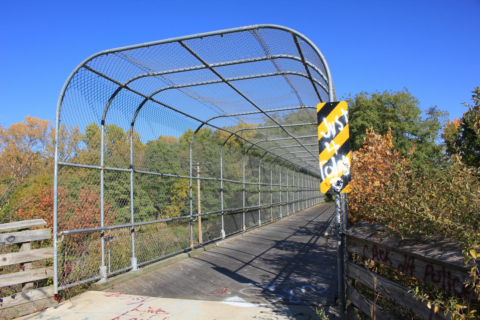 Looking north